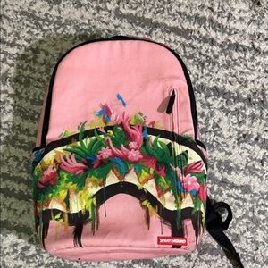 Sprayground Pink and Green Kids Backpack